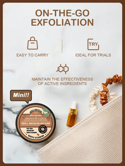 SLOWSUNDAY™ Coffee& Dead Sea Salt Body For Silky Smooth Skin Body Scrub Exfoliates & Restores Skin's Natural Nutrients 100ml