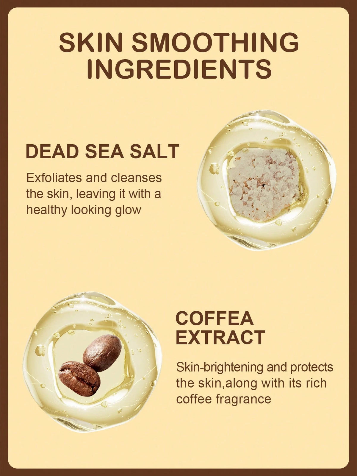 SLOWSUNDAY™ Coffee& Dead Sea Salt Body For Silky Smooth Skin Body Scrub Exfoliates & Restores Skin's Natural Nutrients 100ml