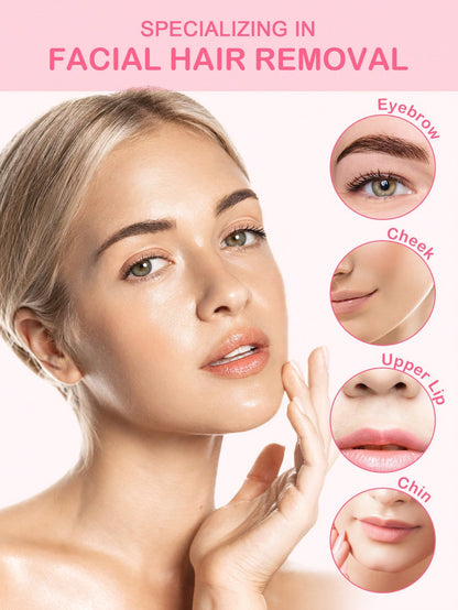SlowSunday Rose Facial Wax Strips, Wax Hair Removal, Designed For Lips, Eyebrows, For A Soft, Nourished Finish, With Oil Pack To Removes Residue, Ideal For Party, Suitable For Summer