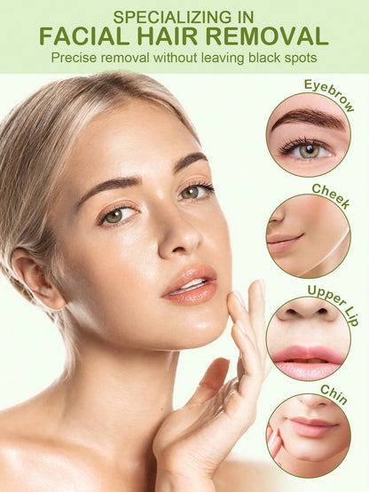 SlowSunday Rose Facial Wax Strips, Wax Hair Removal, Designed For Lips, Eyebrows, For A Soft, Nourished Finish, With Oil Pack To Removes Residue, Ideal For Party, Suitable For Summer