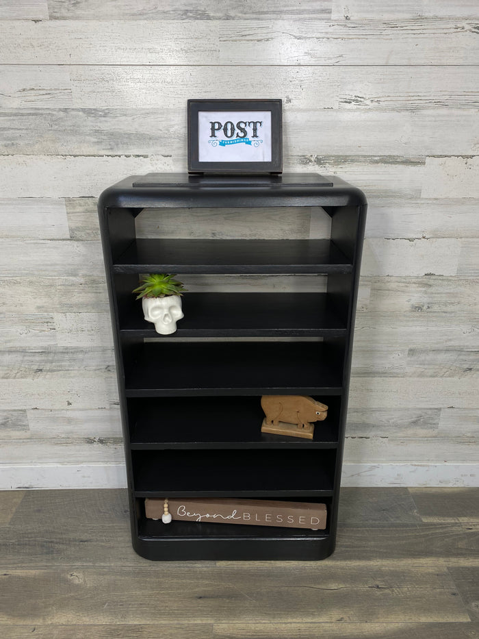 Small Black Bookshelf Table