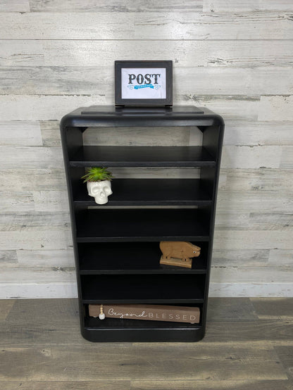 Small Black Bookshelf Table