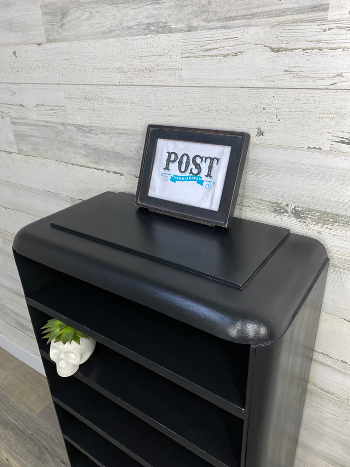 Small Black Bookshelf Table