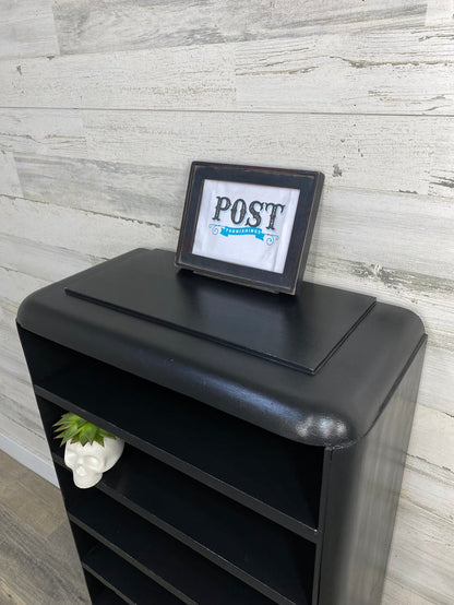 Small Black Bookshelf Table