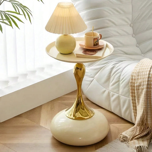 Small Round Side Table For Small Space,Cocktail Table,,Living Room Small Coffee Table,Black End Table