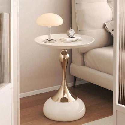 Small Round Side Table For Small Space,Cocktail Table,,Living Room Small Coffee Table,Black End Table