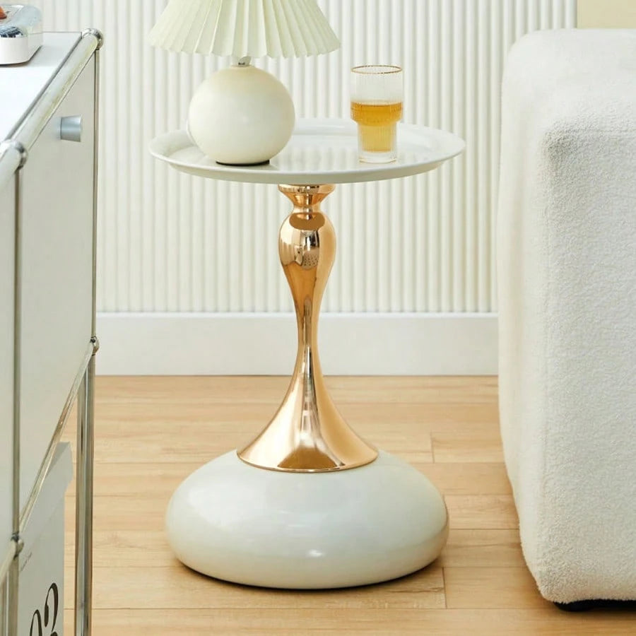 Small Round Side Table For Small Space,Cocktail Table,,Living Room Small Coffee Table,Black End Table