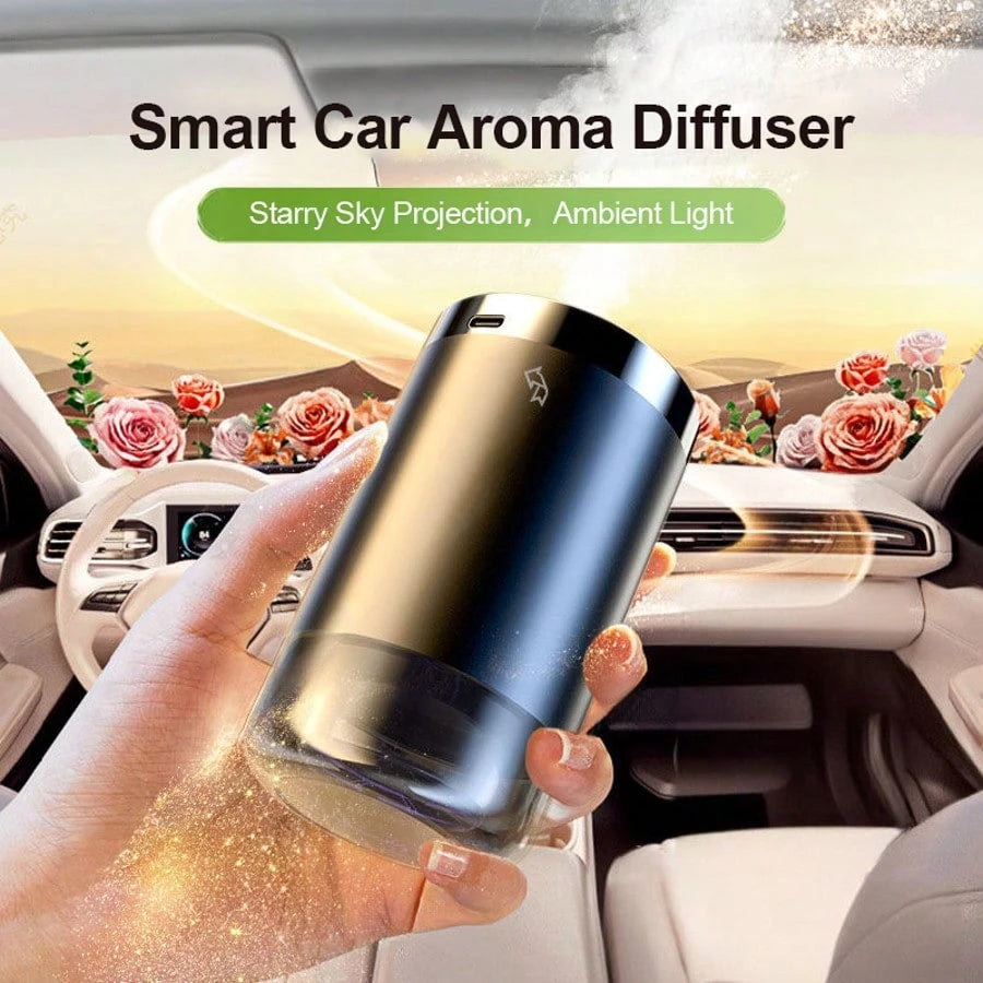 Smart Car Air Freshener Diffuser, Natural Essential Oil Aromatherapy For Car Interior, Long Lasting Fragrance, Effective Odor Eliminator, Premium Vehicle Perfume Diffuser For Fresh Driving Experience