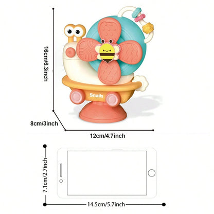 Snail Rotating Toy With Suction Cup, Baby Rattle Montessori Toy, Helps Improve Hands-On Ability And Sensory Development, Suitable For Baby Boys And Girls Children Gift