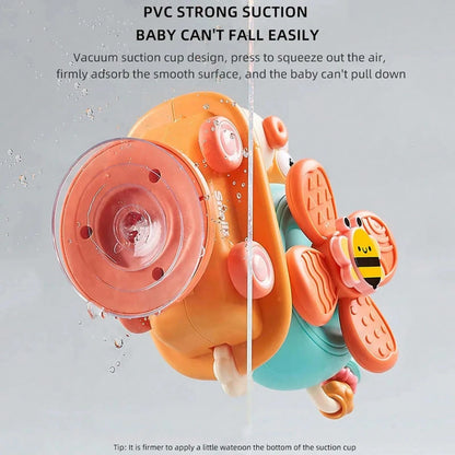 Snail Rotating Toy With Suction Cup, Baby Rattle Montessori Toy, Helps Improve Hands-On Ability And Sensory Development, Suitable For Baby Boys And Girls Children Gift