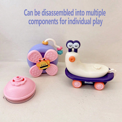 Snail Rotating Toy With Suction Cup, Baby Rattle Montessori Toy, Helps Improve Hands-On Ability And Sensory Development, Suitable For Baby Boys And Girls Children Gift