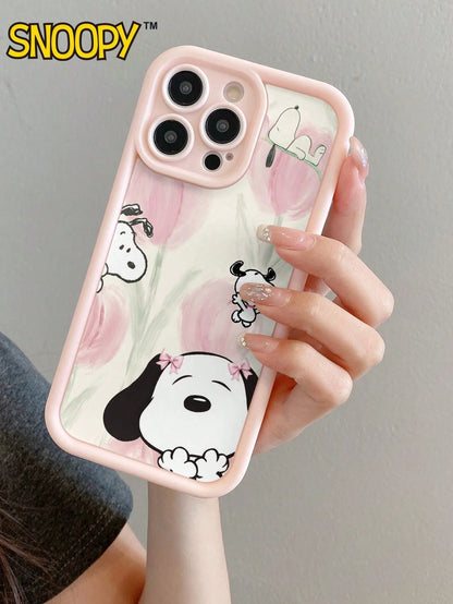Snoopy| A Cartoon Snoopy Design With A Sky-Eye Staircase, Compatible With IPhone17/16/15/14/13 Pro/Pro Max Models. Made Of TPU Material, It Makes A Great Holiday Gift.