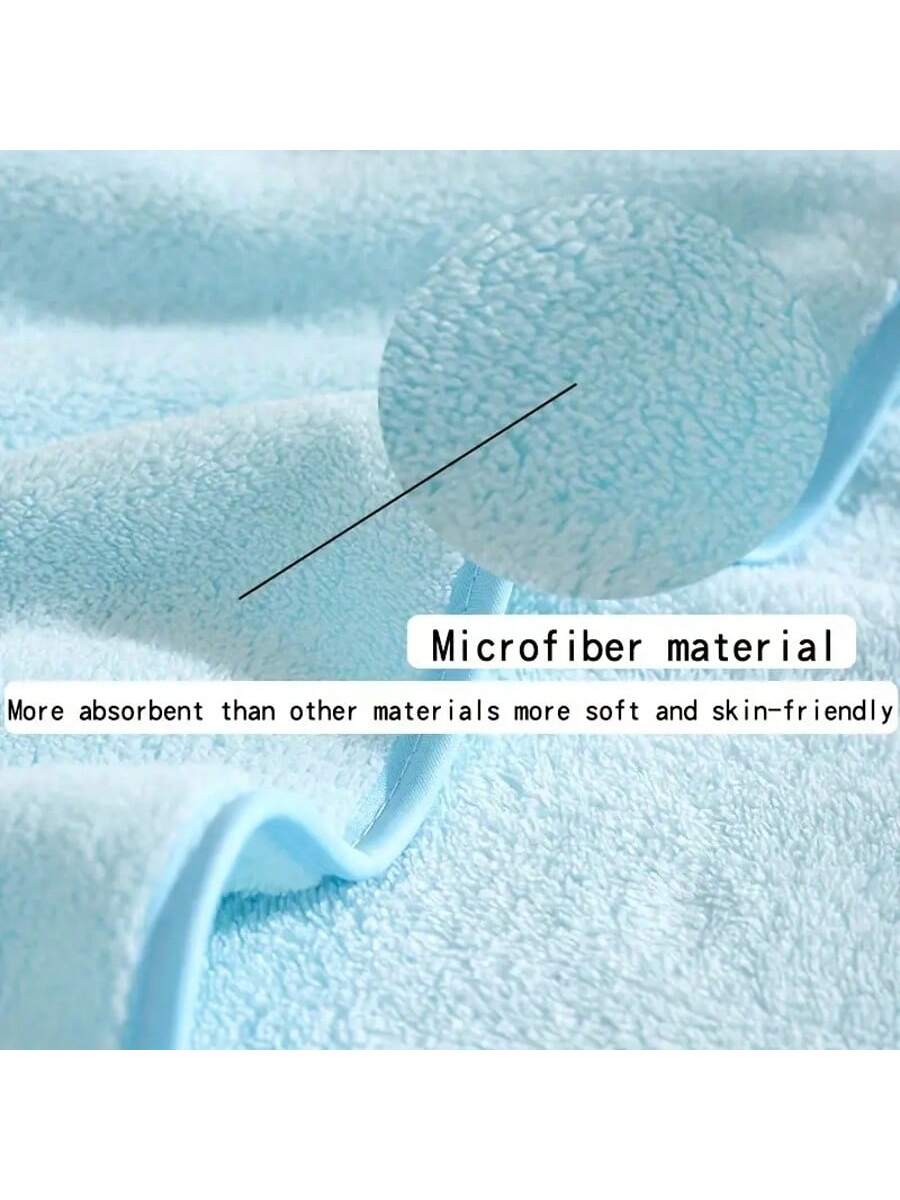Soft Absorbent Baby Hooded Bath Towel, With Cute Animal Patterns, Made Of Breathable Polyester Fabric, Suitable For Children Shower And Wrap