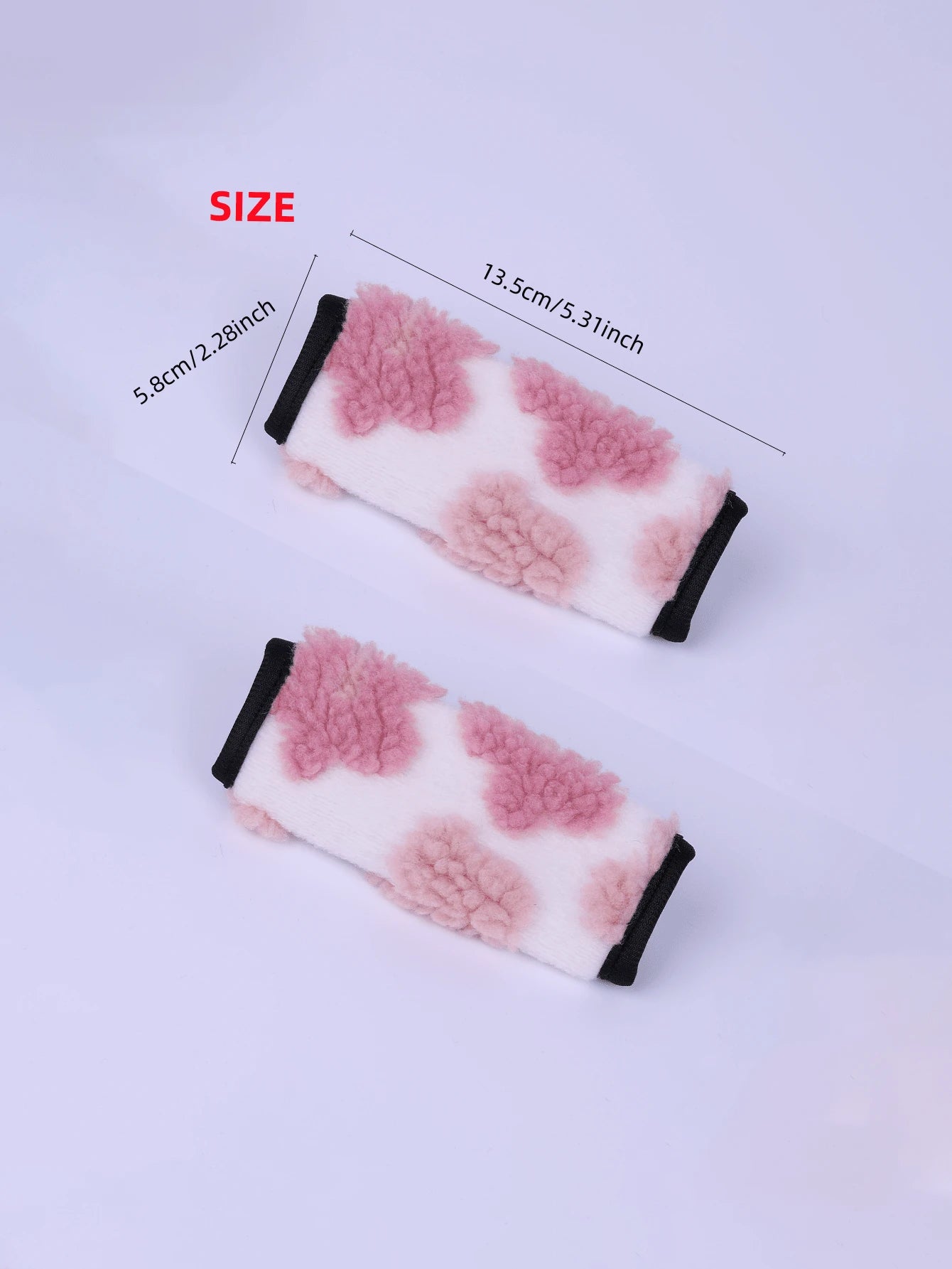 Soft Fluffy Floral Pattern Car Roof Grab Handle Cover, Universal Anti-Slip Roof Grab Handle Protector, Cute Plush Car Interior Decoration Accessory