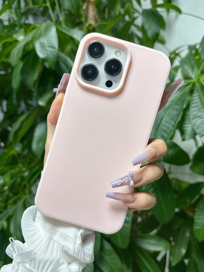Solid Color Basic TPU 1pc Navy Blue Solid Color TPU Phone Case, Compatible With IPhone 16 Pro Max, 11/12/13/14 Plus, 7/8 Plus, XR/7/8 Plus, 15 Pro Max, Anti-Fall Protective Cover Waterproof Shockproof
