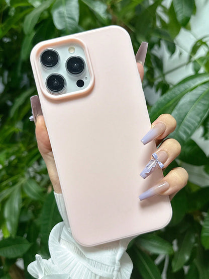 Solid Color Basic TPU 1pc Navy Blue Solid Color TPU Phone Case, Compatible With IPhone 16 Pro Max, 11/12/13/14 Plus, 7/8 Plus, XR/7/8 Plus, 15 Pro Max, Anti-Fall Protective Cover Waterproof Shockproof