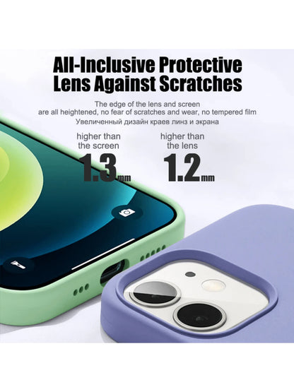 Solid Color Black Luxury Liquid Silicone Shockproof Fashion Phone Case 1pc Compatible With Apple Phone 17 Air 16e 11 13 12 14 15 Pro Max Cases Phone 16 Pro Max Protective Cover Spring Birthday Gift