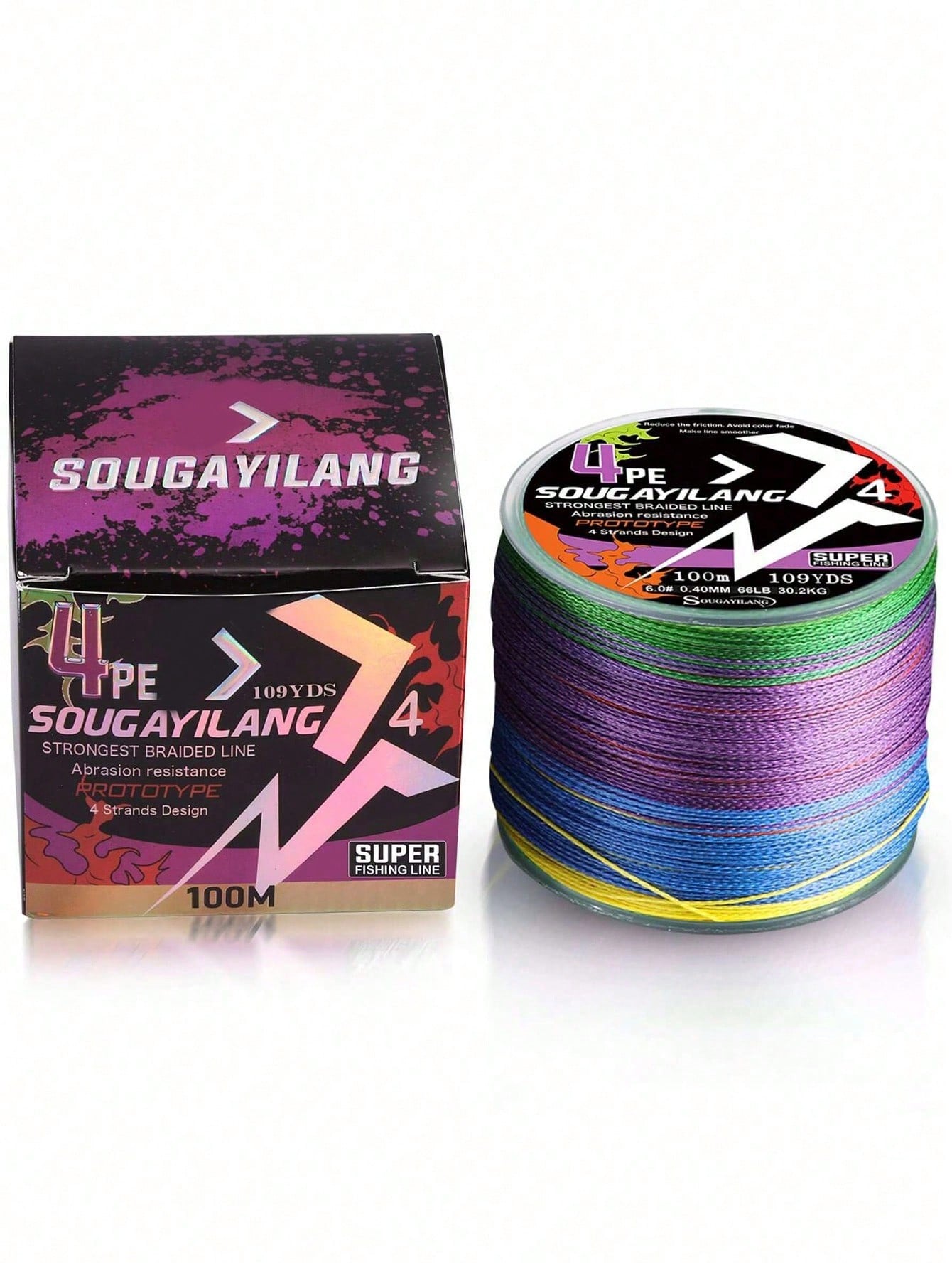 SOUGAYILANG 4-Strand High-Quality PE Braided Fishing Line- High Strength, Abrasion Resistant, Durable- Available In 120 Yards, 360 Yards, And 600 Yards Lengths