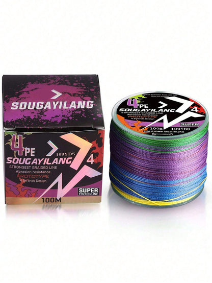 SOUGAYILANG 4-Strand High-Quality PE Braided Fishing Line- High Strength, Abrasion Resistant, Durable- Available In 120 Yards, 360 Yards, And 600 Yards Lengths