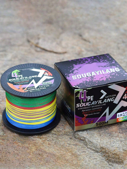 SOUGAYILANG 4-Strand High-Quality PE Braided Fishing Line- High Strength, Abrasion Resistant, Durable- Available In 120 Yards, 360 Yards, And 600 Yards Lengths