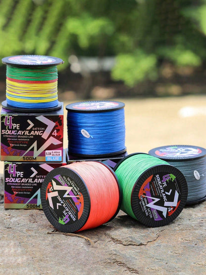 SOUGAYILANG 4-Strand High-Quality PE Braided Fishing Line- High Strength, Abrasion Resistant, Durable- Available In 120 Yards, 360 Yards, And 600 Yards Lengths