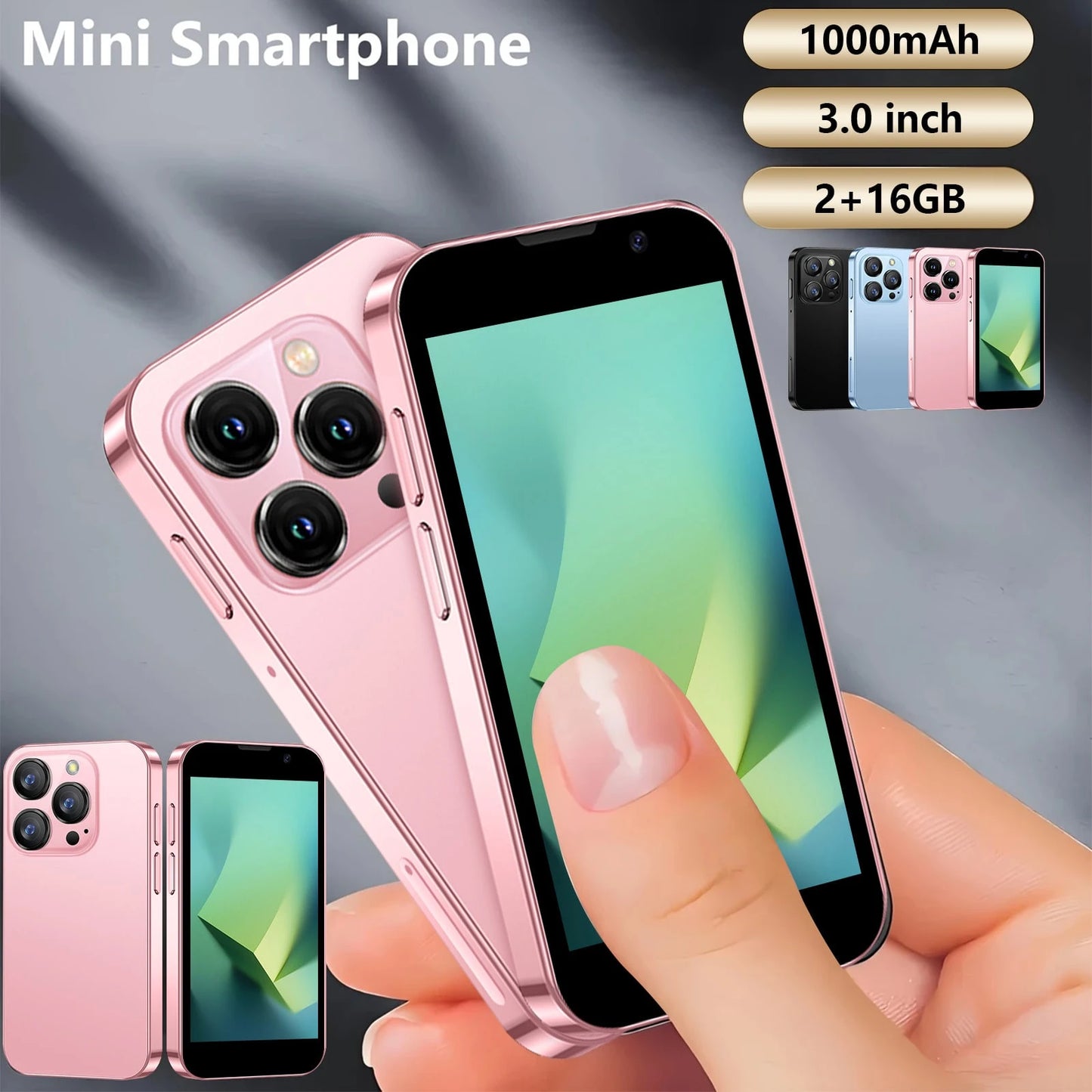 SOYES World's Smallest Smartphone- Android 9 Mini Phone With Quad-Core Processor, 16GB ROM/2GB RAM, 5MP Camera, Dual SIM Slots, Face Unlock & Touchscreen-Gift For Boys & Girls, With Apps ( Play Stor