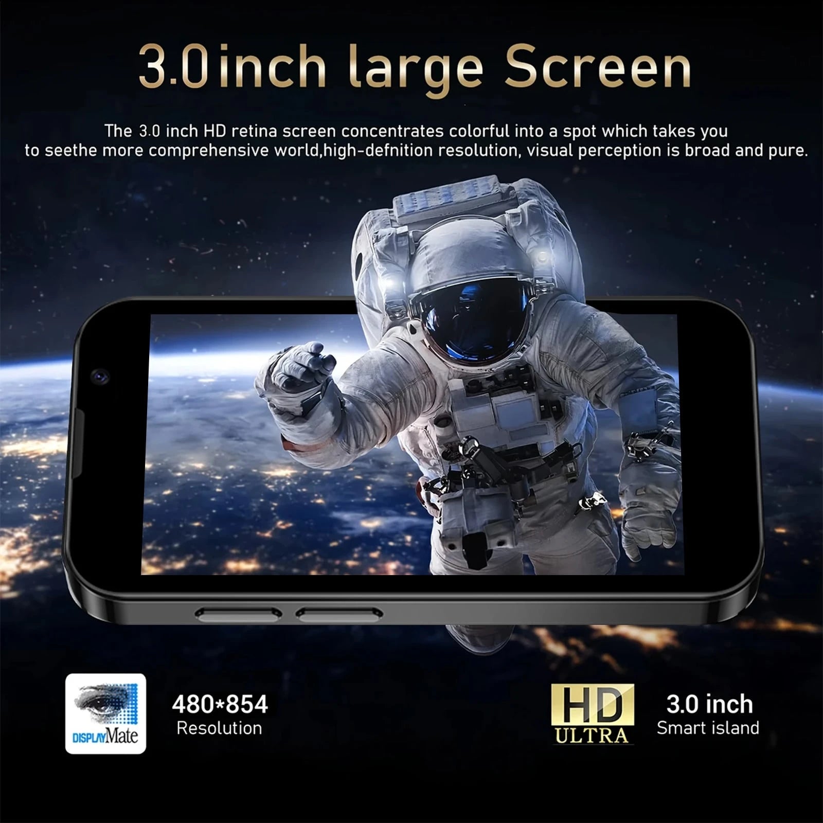 SOYES World's Smallest Smartphone- Android 9 Mini Phone With Quad-Core Processor, 16GB ROM/2GB RAM, 5MP Camera, Dual SIM Slots, Face Unlock & Touchscreen-Gift For Boys & Girls, With Apps ( Play Stor