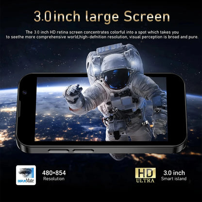 SOYES World's Smallest Smartphone- Android 9 Mini Phone With Quad-Core Processor, 16GB ROM/2GB RAM, 5MP Camera, Dual SIM Slots, Face Unlock & Touchscreen-Gift For Boys & Girls, With Apps ( Play Stor