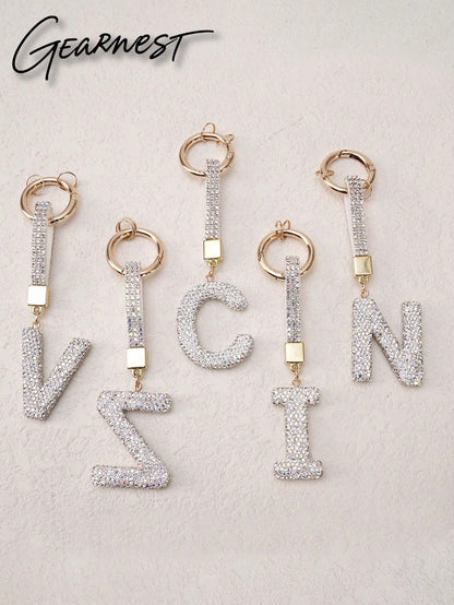 Sparkling Crystal Letter Keychain- Shiny Alloy Pendant, Suitable For Bags And Backpacks- Perfect Gift For Birthday And Special Occasions, Keychain, Ring, Bag, Backpack Decor, Car Charm, Gift For Wom