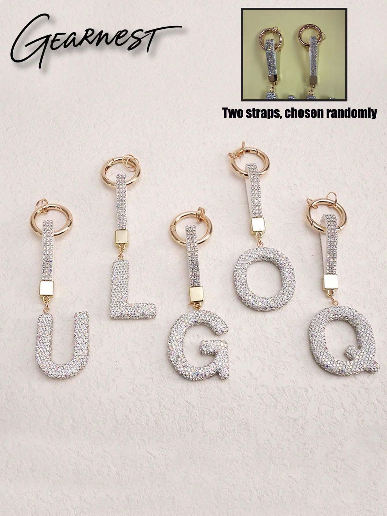 Sparkling Crystal Letter Keychain- Shiny Alloy Pendant, Suitable For Bags And Backpacks- Perfect Gift For Birthday And Special Occasions, Keychain, Ring, Bag, Backpack Decor, Car Charm, Gift For Wom