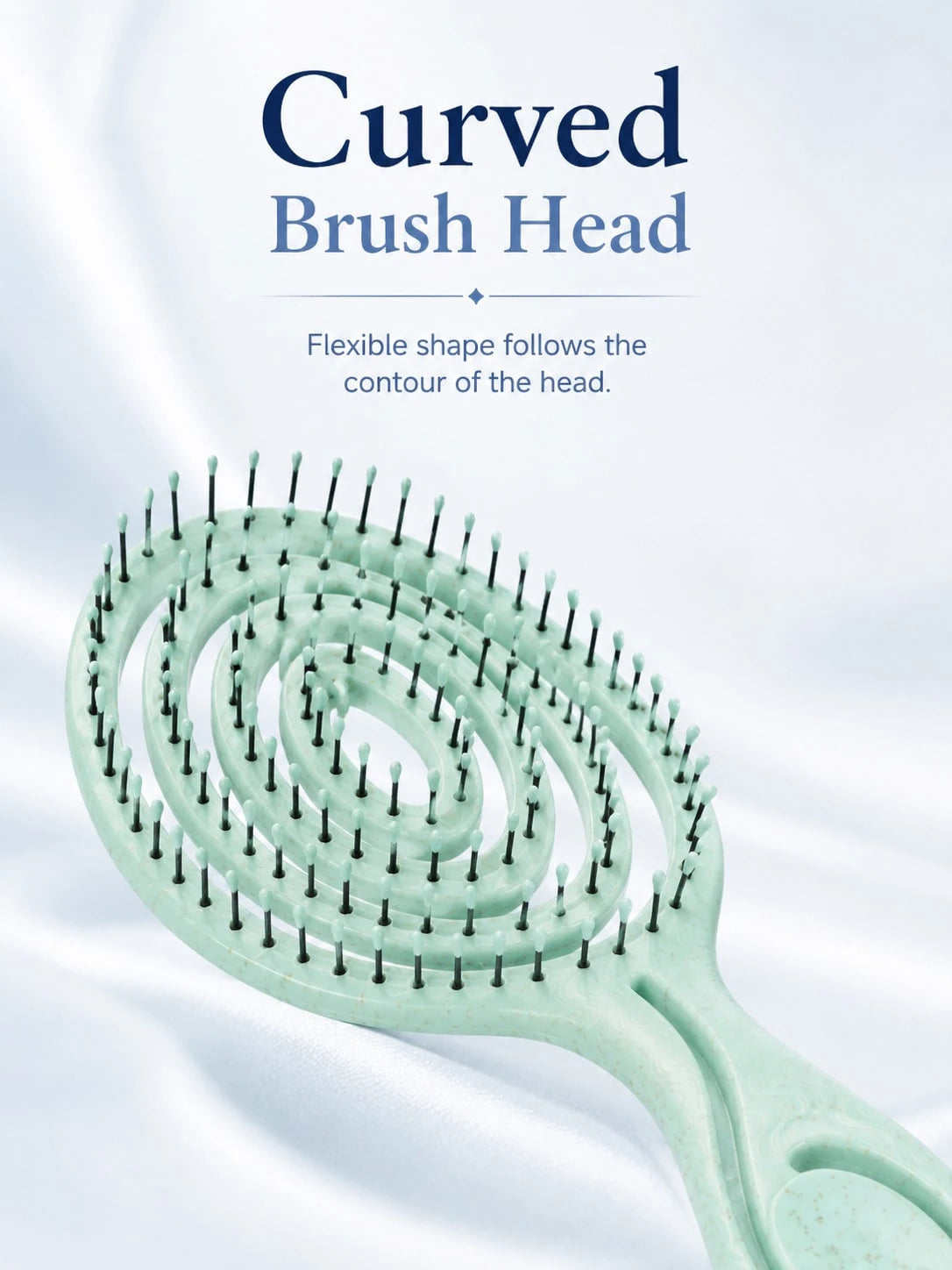 Spiral Ventilated Hair Comb, Hollow Styling Comb With Flexible Bristles, Rounded Tips And Easy-Grip Handle, Suitable For Curly, Wavy, Thick, Long, Wet Or Dry Hair, Women's Daily Hair Care, Home And Tr