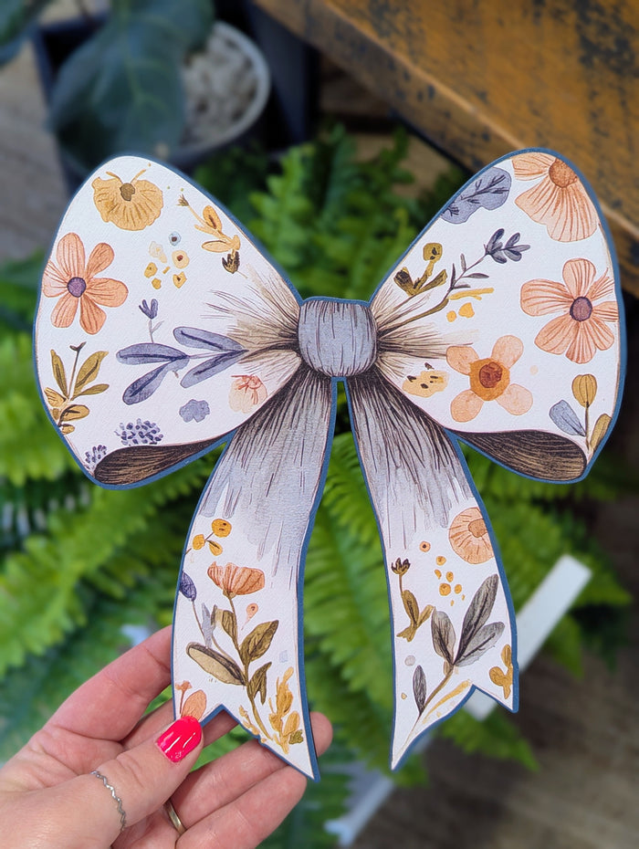 Spring Floral Bow Printed Attachment