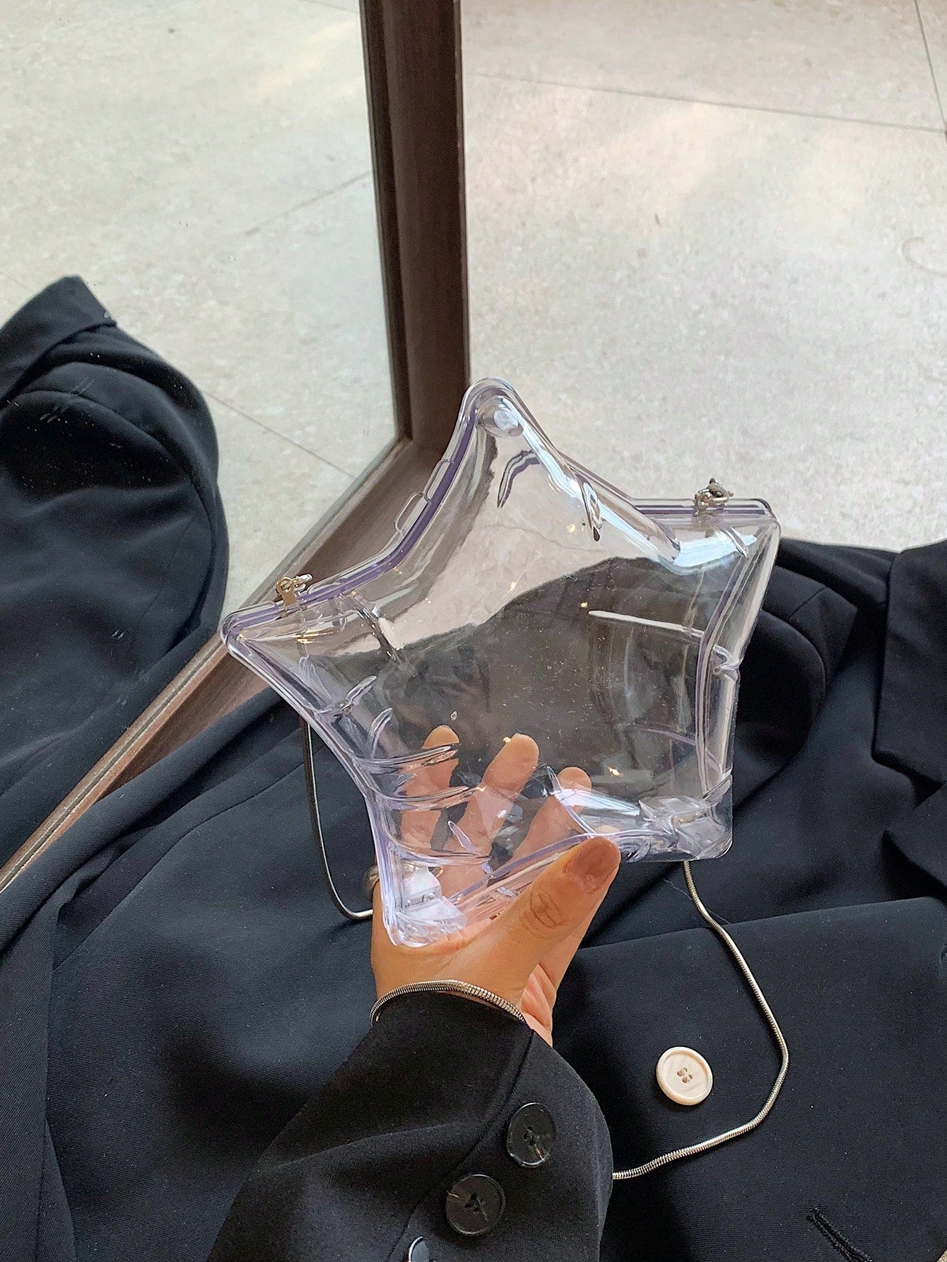Star Box Clutch 2024 New Evening Bag Fashionable Casual Shiny Women Shoulder & Crossbody Bag, Stars Hollow Women Bag