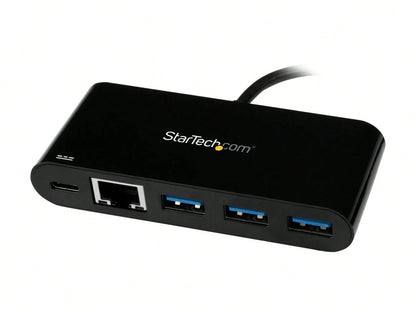 StarTech.Com USB-C To Ethernet Adapter With 3-Port USB 3.0 Hub And Power Delivery- USB-C GbE Network Adapter + USB Hub W/ 3 USB-A Ports