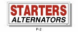 STARTERS / ALTERNATORS SIGN