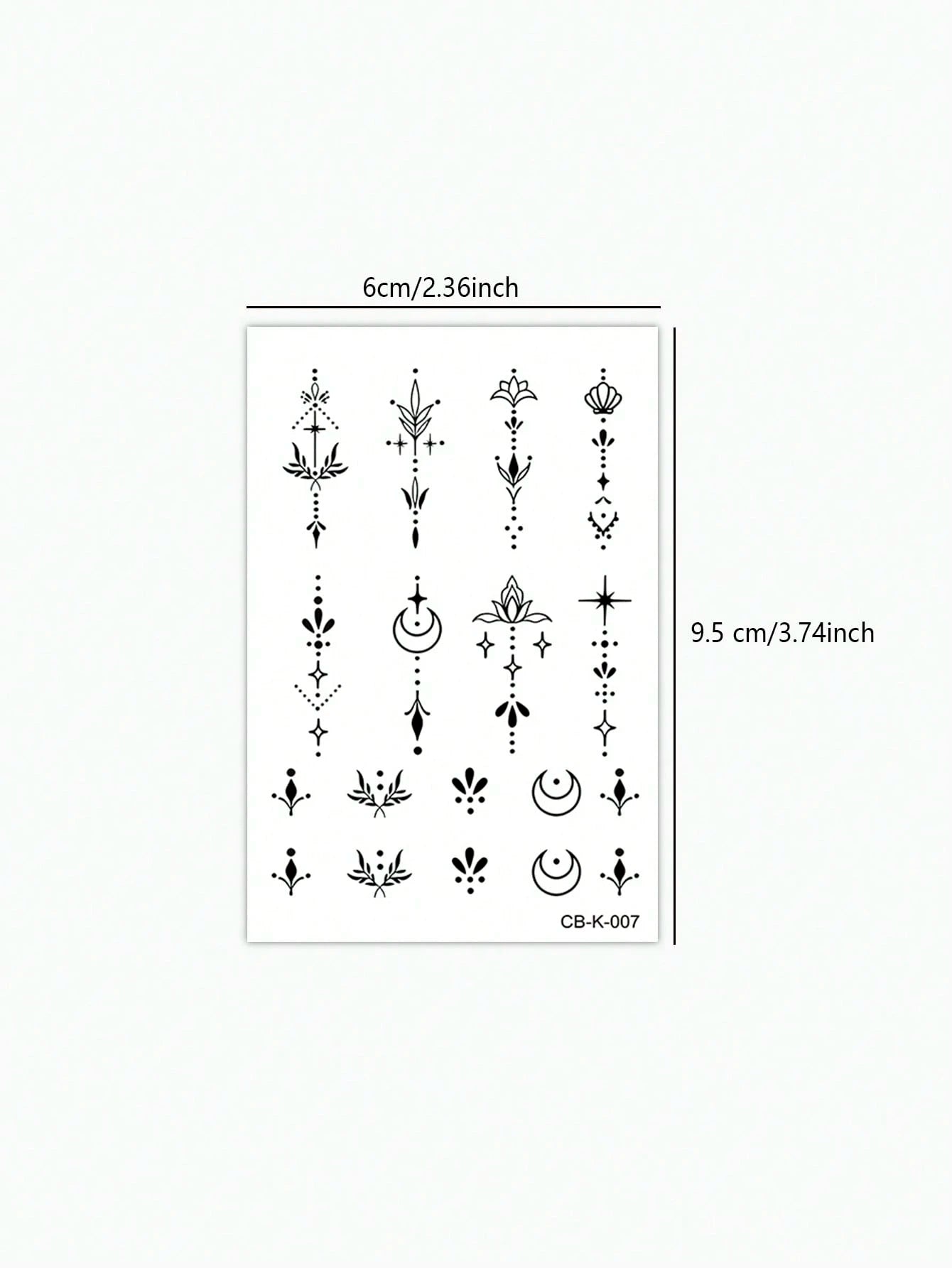 STARTTOOS 1-2 Weeks Durable Finger Tattoo Stickers, Y2K Floral & Celestial Small Pattern DIY Finger, Ear, Shoulder, Neck, Collarbone Fine Line Temporary Tattoos