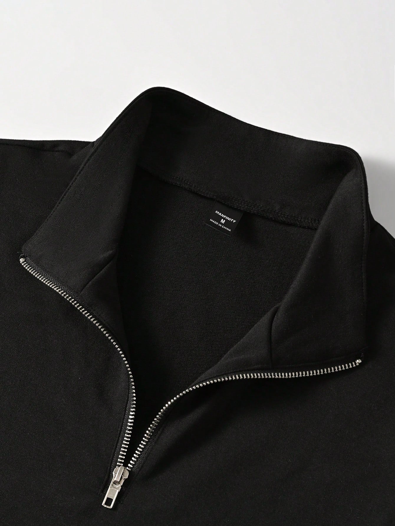 STEELVANCE Men's Black Autumn Basic Casual Long Sleeve Zip-Up Polo Sweatshirt,Hiking Minimalist Office Outdoor Lightweight T-Shirt,Gift For Formal Or Informal