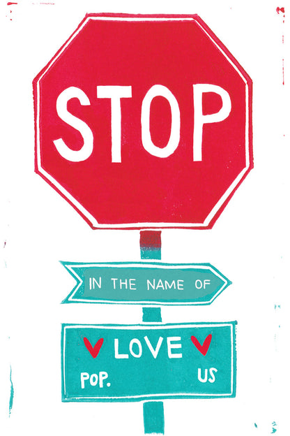 Stop In The Name Of Love Greeting Card 6-Pack Inspired By Music