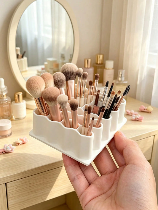 Storage Box, Multi-Layer Vertical Storage Rack, Sturdy With Dividers, Makeup Brush Drying Rack, Space-Saving, Cosmetic Storage, Makeup Brush Storage Box, Home, Office, Clinic, Pharmacy, Christmas Gift