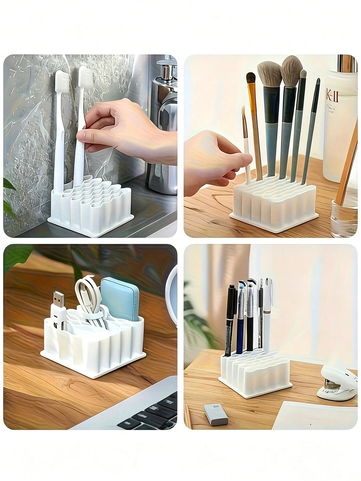 Storage Box, Multi-Layer Vertical Storage Rack, Sturdy With Dividers, Makeup Brush Drying Rack, Space-Saving, Cosmetic Storage, Makeup Brush Storage Box, Home, Office, Clinic, Pharmacy, Christmas Gift