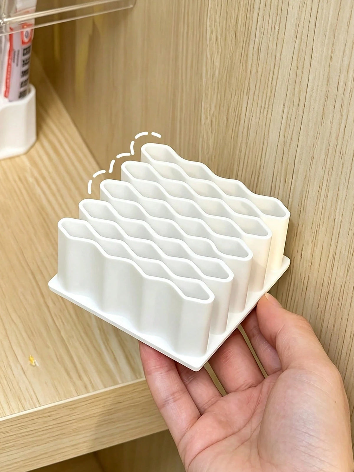 Storage Box, Multi-Layer Vertical Storage Rack, Sturdy With Dividers, Makeup Brush Drying Rack, Space-Saving, Cosmetic Storage, Makeup Brush Storage Box, Home, Office, Clinic, Pharmacy, Christmas Gift