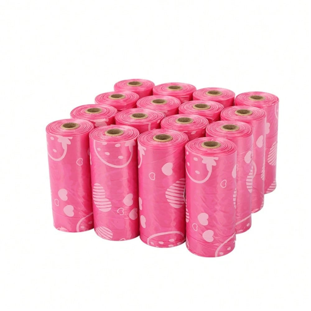 Strawberry Scented Pet Waste Bags, Pet Poop Bags, Light Strawberry Fragrance, Thickened Dog Poop Bags For Outdoor Use, Durable Leak-Proof Cat And Dog Waste Bags, Cleaning Trash Bags Cacas Perro Dog St
