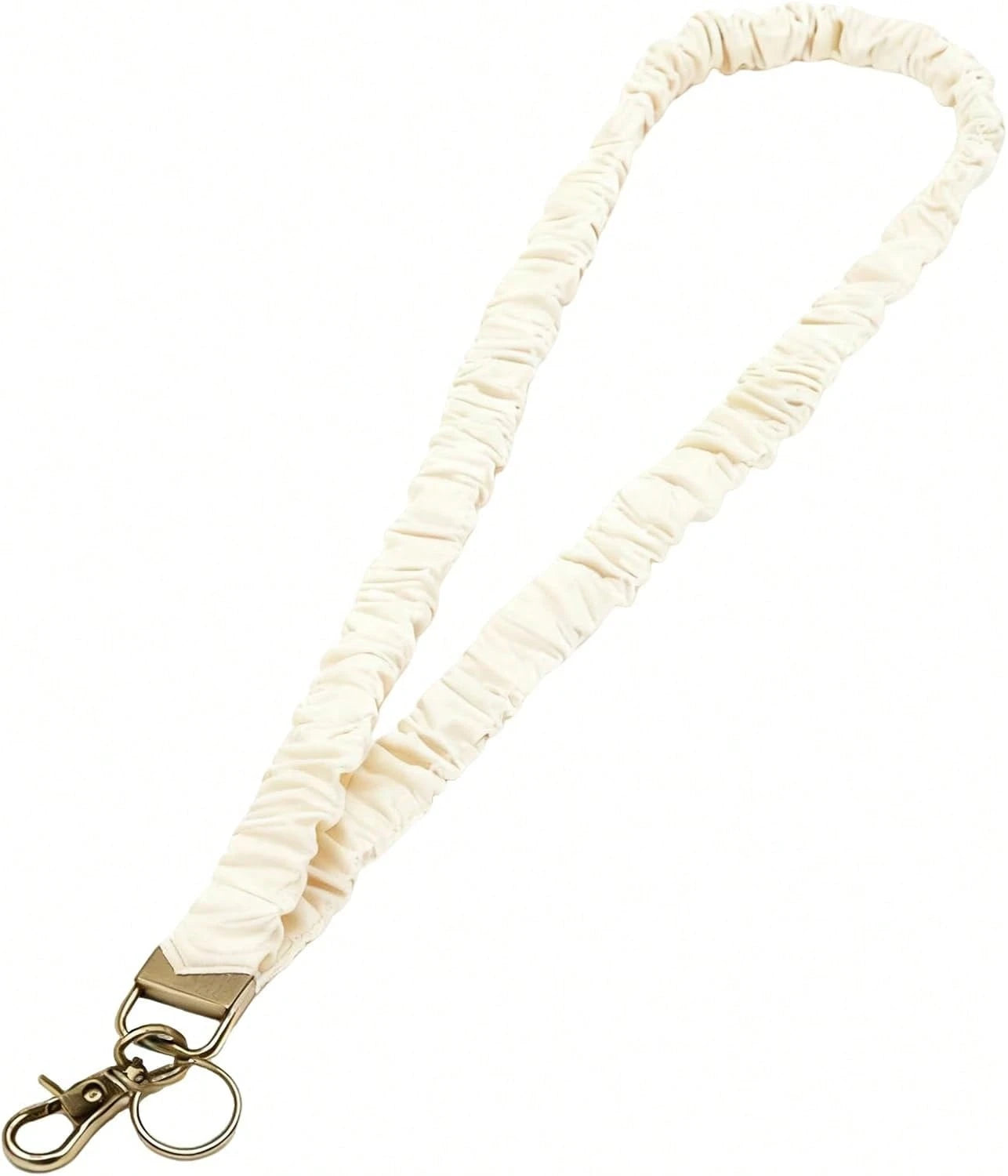 Stretchy Scrunchie Lanyard For ID Badges Keys, Teacher Lanyard With ID Holder Retractable Design For Women Ladies