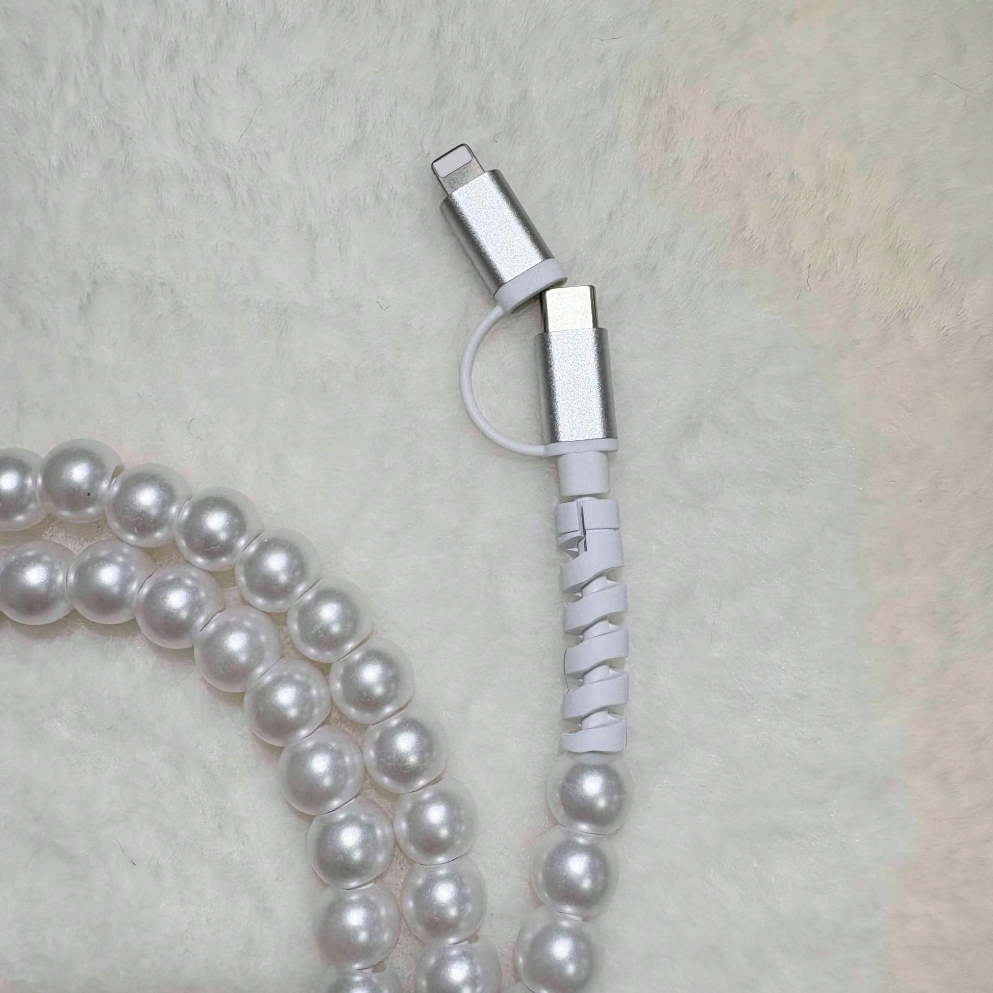 Stylish 4 In 1 Beaded Fast Charging Cable Upgraded Alloy Interface Compatible With All Devices With USB C And Lightning 3 3ft Length Perfect Fast Charging Cable For Ladies Multiple Colors Great Holida