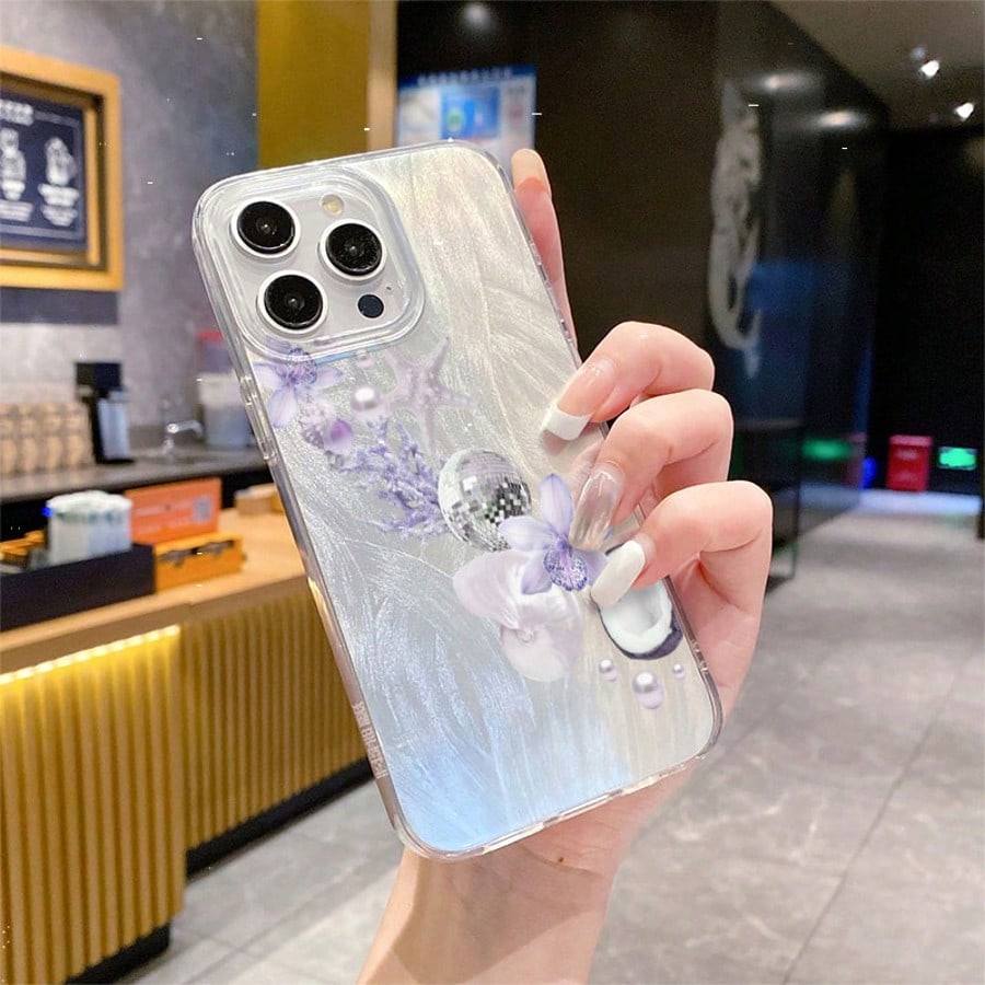 Stylish & Feather Pattern TPU Phone Case, Compatible With Apple Models, Ideal As Birthday Or Christmas Gift For Couples, Girlfriends, Daughters, Teens