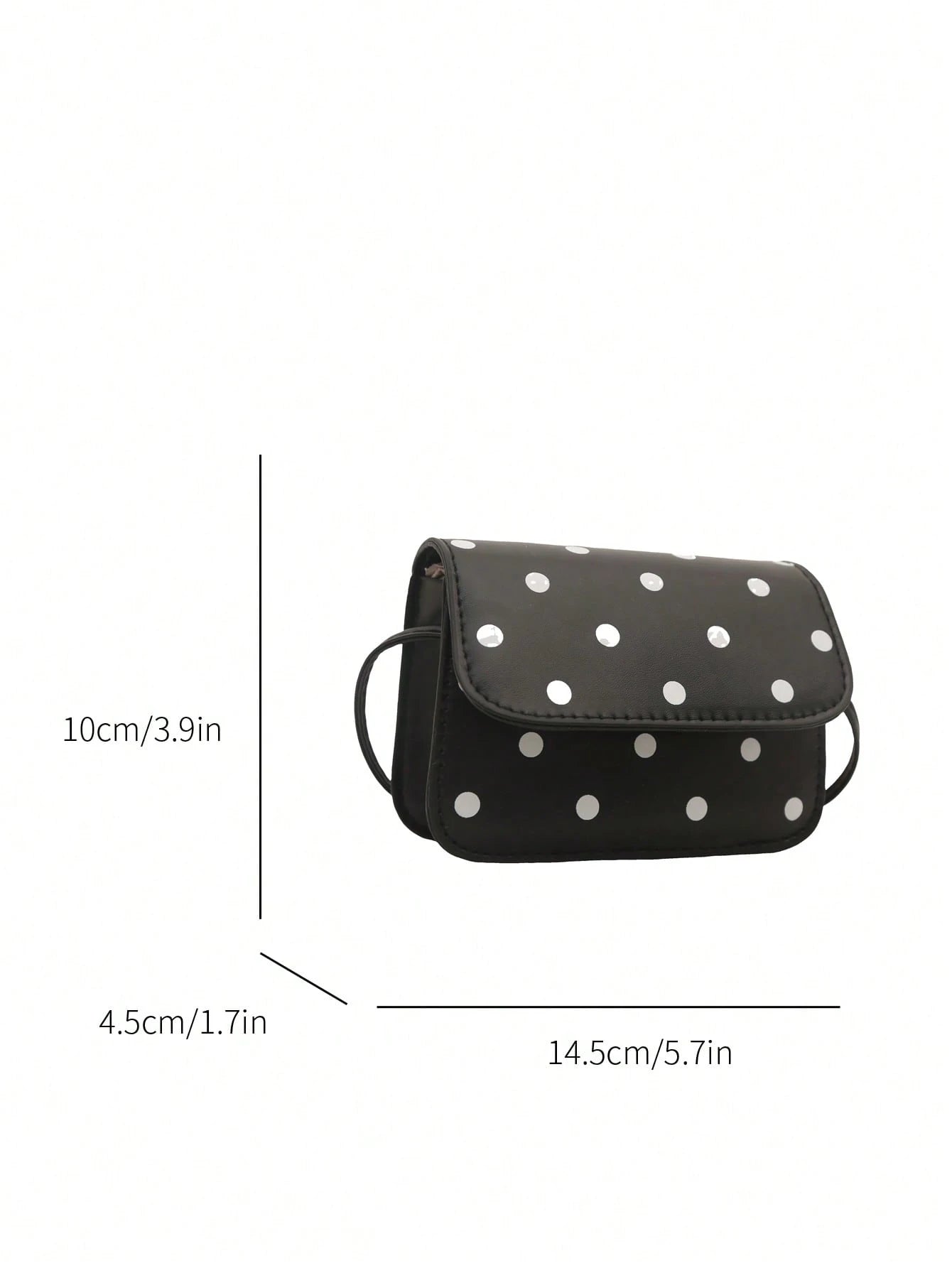 Stylish Mini Polka Dot PU Leather Crossbody Shoulder Bag For Women, Polka Dot