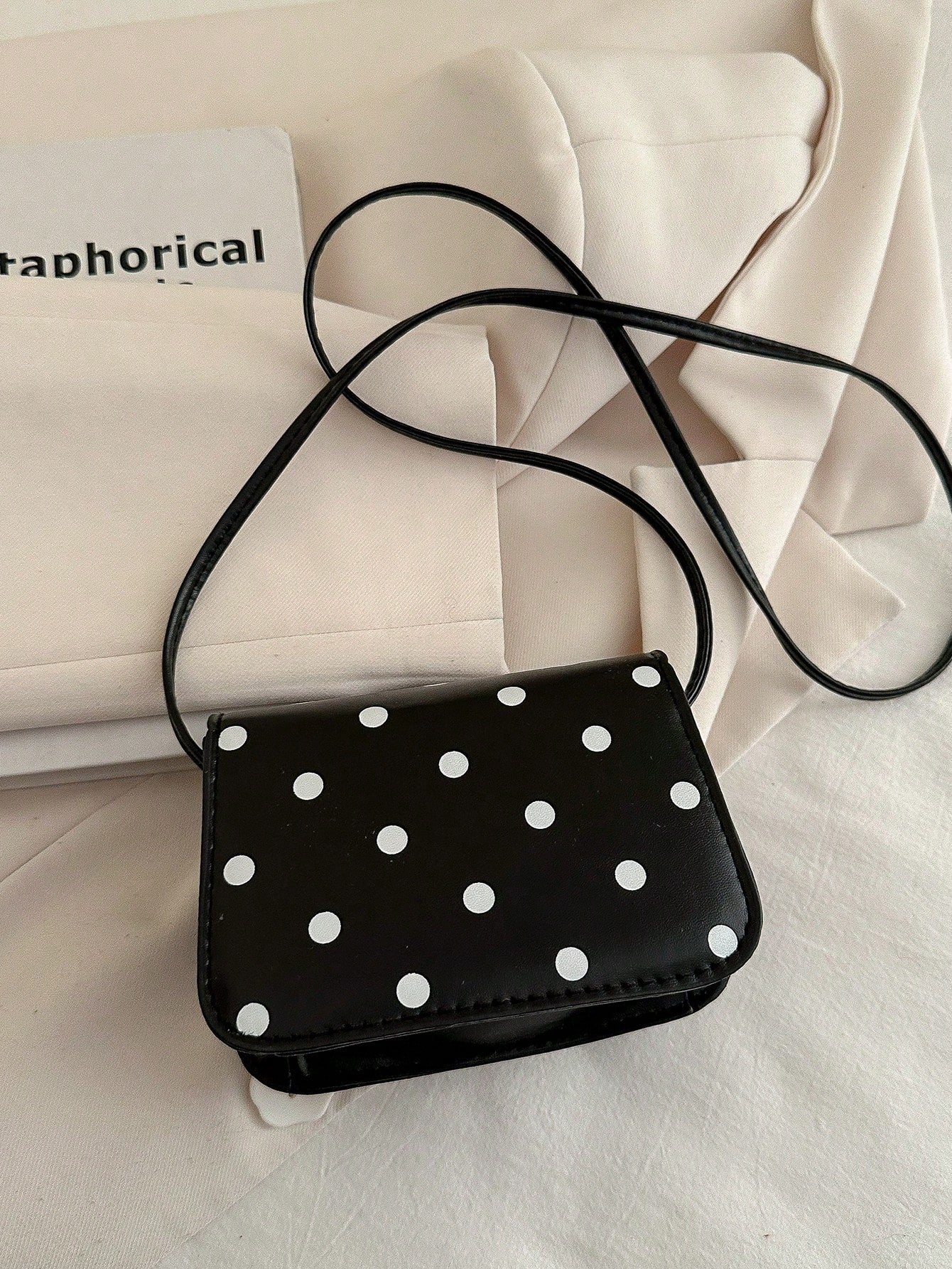 Stylish Mini Polka Dot PU Leather Crossbody Shoulder Bag For Women, Polka Dot