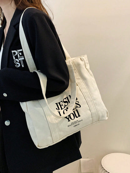 Stylish Semi-Circular Beige Printed Women's Handbag- Features Interior Pockets; Minimalist Style, Printed Shoulder Bag, Large Capacity Design