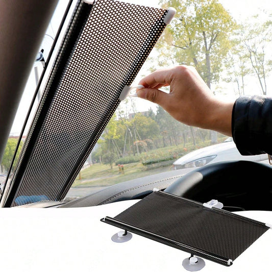 Suction Cup Blackout Curtains,Retractable Sunshade,Portable Blinds,Free-Perforated Sun Protection Roller Shade,Temporary Sunshade Windows Blinds