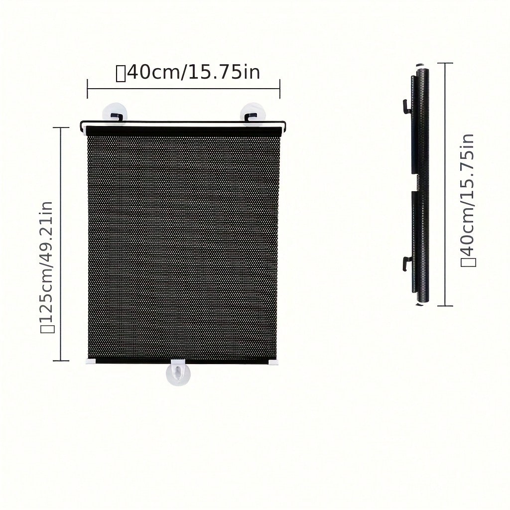 Suction Cup Blackout Curtains,Retractable Sunshade,Portable Blinds,Free-Perforated Sun Protection Roller Shade,Temporary Sunshade Windows Blinds